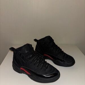 6Y Nike Black and Pink Jordan Sneakers